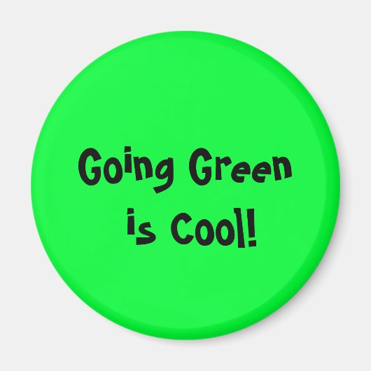 Groen worden is cool! Magneet (Voorkant)
