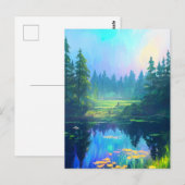 Groen Woud en de Charming Clearing Briefkaart (Voorkant / Achterkant)