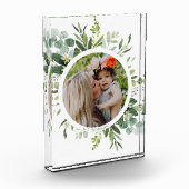 Groen Wreated Custom Text Photo Block Fotoblokken (Links)