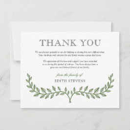 Groen Wreater Sympathie Hartelijk dank Bedankkaart