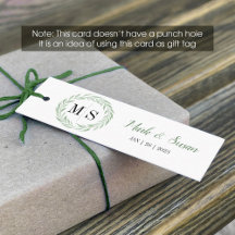 Groen Wreath Monogram Wedding Label (1 x 3 inch)