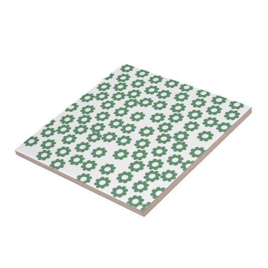 Groen Y2K-patroon Tegeltje (Zijkant)