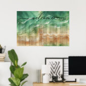 Groen Zand Ocean Beach Celebration Welkom Zitplaat Poster (Thuiskantoor)