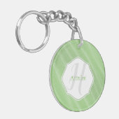 Groen zand rimpels gepersonaliseerde acrylische Sl Sleutelhanger (Voorkant Links)