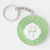 Groen zand rimpels gepersonaliseerde acrylische Sl Sleutelhanger (Voorkant)