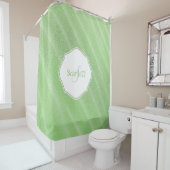 Groen zand ripples - Aangepast schoengordijn Douchegordijn (In situ)