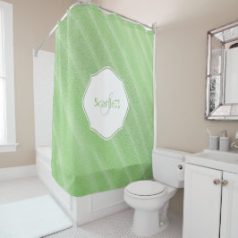 Groen zand ripples - Aangepast schoengordijn Douchegordijn