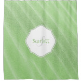 Groen zand ripples - Aangepast schoengordijn Douchegordijn (Voorkant)