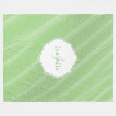 Groen zand ripples - Aangepaste fleece Blanket Deken (Voorkant (Horizontaal))