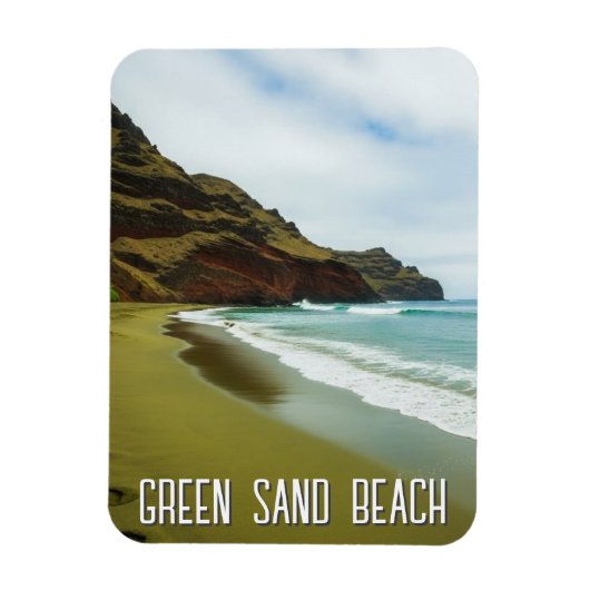 Groen Zandstrand Hawaii Reizen Magneet (Verticaal)