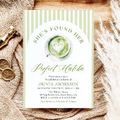 Groen Ze heeft haar perfecte matcha Vrijgezellenfe Kaart