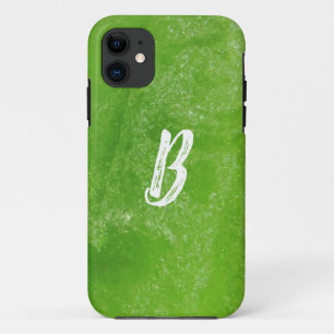 Groen Zee Glas Monogrammed Minimale Eenvoudige Case-Mate iPhone Case