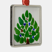 Groen Zee kerstboom Metalen Ornament (Rechts)