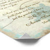 Groen Zee Kuststrand - 1 Corinthians 13 Poster (Hoek)