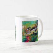 Groen Zee schilderende zijde Koffiemok (Voorkant rechts)