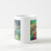 Groen Zee schilderende zijde Koffiemok (Center)