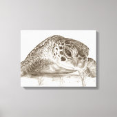Groen Zee schildpad Canvas Afdruk (Voorkant)