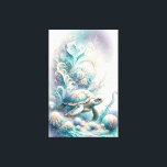 Groen Zee schildpad canvas afdrukken<br><div class="desc">Verplaats jezelf naar een rijk van serene schoonheid met deze fascinerende zeeen schildpad muurkunst, exclusief bij je gebracht door Do Tell A Belle. Delicaat zwemmen temidden van grillige onderwater botanicals, dit stuk is versierd met een palet van zachte pasteltinten, waaronder turquoise groen, blauw, lavendel en bleek geel, doordrenkt uw ruimte...</div>