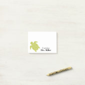 Groen Zee schildpad op maat Post-it® Notes (Op bureau)