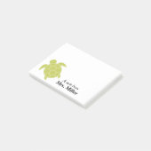 Groen Zee schildpad op maat Post-it® Notes (Schuin)
