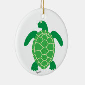 Groen Zee Schildpad Ornament (Rechts)
