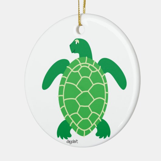 Groen Zee Schildpad Ornament (Links)