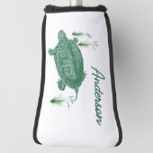 Groen Zee Schildpad Persoonlijk Golfheadcover (Draai 90)
