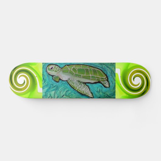 Groen Zee schildpad Skateboard (Horizontaal)