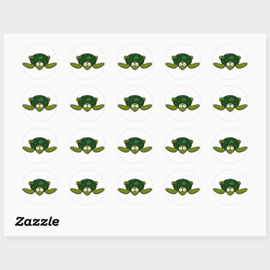 Groen Zee Schildpad Sticker (Vel)
