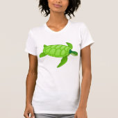 Groen Zee Schildpad Vrouwen T-shirt (Voorkant)