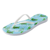Groen Zee Schildpad Zwemmen op het Ocean Reef Teenslippers (Schuin)