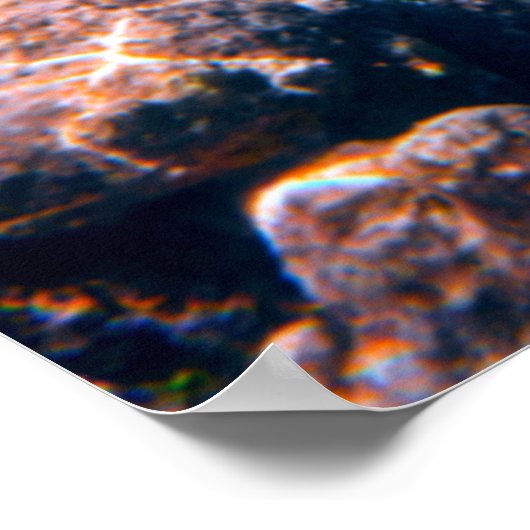 Groen Zee schildpad zwemt over koraalrif |Hawaii Poster (Hoek)