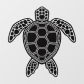 Groen Zee - Schroefontwerp - Zwart Raamsticker (Vel)