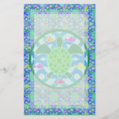 Groen Zee Schroefschildpad — Blank papier (Voorkant)