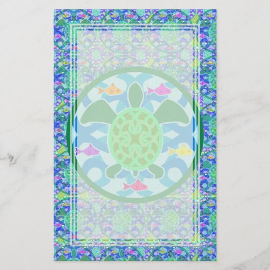 Groen Zee Schroefschildpad — Blank papier (Voorkant)