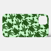 Groen Zee Turtle  Animal Patroon Case-Mate iPhone Case (Achterkant (horizontaal))