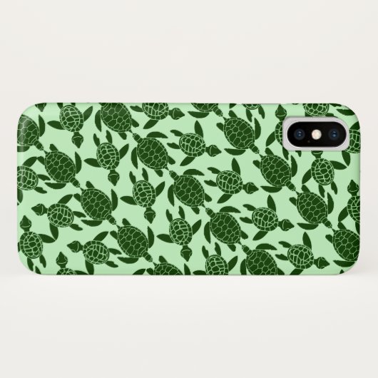 Groen Zee Turtle  Animal Patroon Case-Mate iPhone Case (Achterkant (horizontaal))