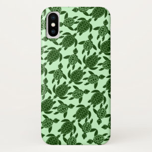 Groen Zee Turtle  Animal Patroon iPhone X Hoesje