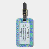 Groen Zee Turtle Bagagelabel (Voorkant verticaal)