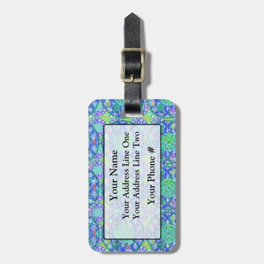 Groen Zee Turtle Bagagelabel (Voorkant verticaal)