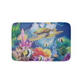 Groen Zee Turtle Bath Mat Tropical Ocean Fish (Voorkant)