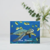 Groen Zee Turtle Briefkaart (Staand voorkant)