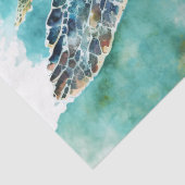 Groen Zee Turtle Decoupage Tissuepapier (Detail)