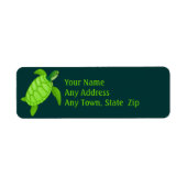 Groen Zee Turtle Label (Voorkant)