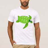 Groen Zee Turtle Mannen T-shirt (Voorkant)