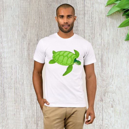 Groen Zee Turtle Mannen T-shirt