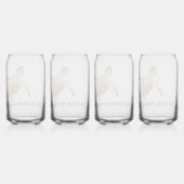 Groen Zee Turtle Monogram Blikvorm Glas (Achterkant)