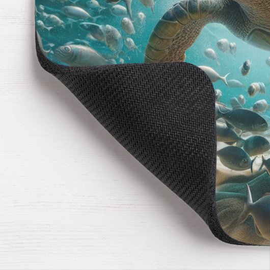 Groen Zee Turtle Mousepad Muismat (Hoek)