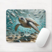 Groen Zee Turtle Mousepad Muismat (Met muis)