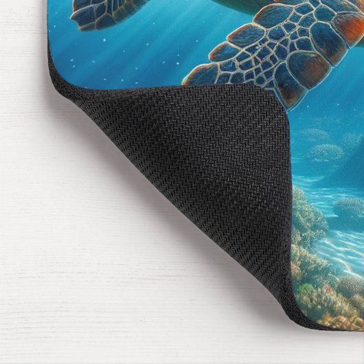 Groen Zee Turtle Mousepad Muismat (Hoek)